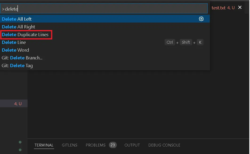 How Do Make And Remove Duplicate Rows Or Lines In Visual Studio Code 